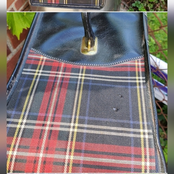 Vintage‎ 1960s plaid carry on suitcase - Picture 2 of 15